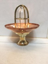 Solid Brass & Copper Shade Bulkhead Light Industrial Desk Mount Lamp Home Decor picture