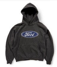 FUCT Ford Oval Logo Pullover Hoodie Extra Large Black Vintage VTG XL Parody picture