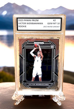 VICTOR WEMBANYAMA 2023 Panini Prizm DRAFT PICKS Graded Gem-Mt 10 ROOKIE CARD #2 picture