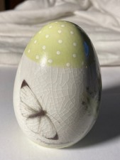 Hallmark Marjolein Bastin Ceramic Egg Butterfly & Flowers Natures Garden NEW picture