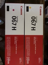 Canon 067H Genuine Original High Capacity Laser Toner Yellow & Magenta picture