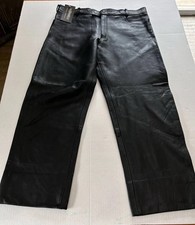 NICE Unik Premium Leather Pants Size 42 Style 752 Harley Davidson Grunge Rick picture