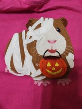 New Mini Boden Guinea Pig Halloween Appliqué Pink Lift A Flap Top Shirt 11 12 picture