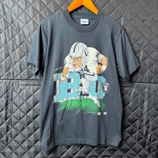 Vintage 1987 Bo Jackson Oakland Raiders cartoon NFL shirt reprint VK17395 picture