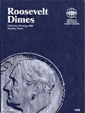 Whitman Roosevelt Dimes Dime Coin Folder Number 3 2005-2025 Album Book 1939 picture