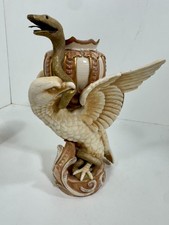 Antique German Porcelain Figural Eagle Serpent Vase Ewer Jugendstil Rudolf Wächt picture