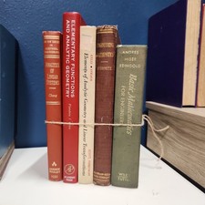 Vintage Engineering Mathematics Book Lot 5 Linear Systems Geometry Steinmetz picture
