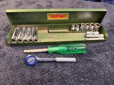 16 Pc Vintage S-K Wayne 1/4” Drive Socket Set Set with Box. See description picture