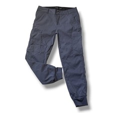 Prana women’s Halle II cropped midrise gray cargo joggers UPF 50 size 4 picture