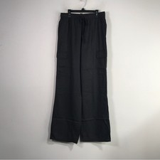 Social Standard Caravan Pull-On Relaxed Cargo Pant, Women's Size M Washed Black picture