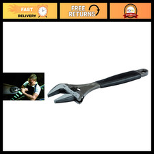 Ergonomic 12-Inch Adjustable Wrench, X-Wide Design, Heavy-Duty Tool, Black/Gray picture
