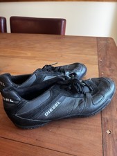 Diesel Chilly Men’s Black Leather Low Top Lace-Up Sneaker Athletic Casual picture