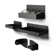 Magnetic Toolbox Shelf, Tray Paper Towel Holder 4 Piece Set Black Variety of Use picture