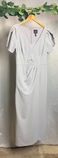 Adrianna Papell Size 8 Silver Gray Embellished Formal Maxi Gown Dress picture
