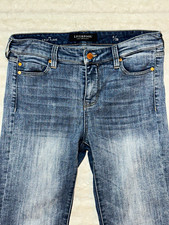 Liverpool Los Angeles Women’s Blue Denim Jeans Cropped Flare Medium Wash Size 6 picture