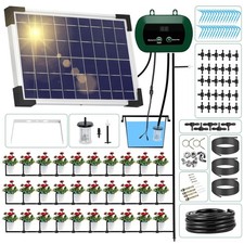 Solar Drip Irrigation System, Automatic Greenhouse Watering Kit With 15M Hose picture