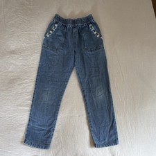 Mini Biden Girls Jeans with Flower Embroidery Size 8 picture