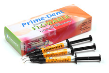 New Dental Flowable Visible Light Cure Light Cure Composite 4 Syringe Kit - A2 picture