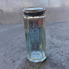 Antique Charles Dalgleish Glass Powder Jar with Monogrammed Silver Lid picture