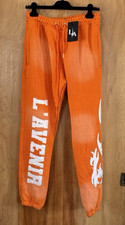 L'avenir Noir Men's Graphic Print Orange Flame Fleece Sweatpants Size L NWT picture