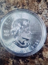2023 Canadian Maple Leaf 5 Dollar Coin .9999 Silver In Capsule BU picture
