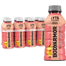 BODYARMOR Lyte Peach Mango Electrolyte Sports Drink Bottles, 12 fl oz, 8 Pack picture