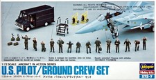 Hasegawa 35007 US Pilot & Ground Crew Set 1/72 Scale Plastic Model Kit picture