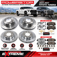 2022-27 Toyota Tundra POWER STOP Drilled & Slotted brake Rotors/Pads Set picture