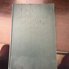 Vintage TABLES FROM MATHEMATICS OF INVESTMENT William L Hart Hardcover DC Heath picture