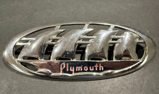 Vintage 1938 Plymouth Sails Chrome Trunk Lid Badge Emblem picture