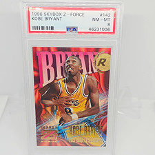 ( 1) SkyBox Z-Force 1996-97 #142 Kobe Bryant Rookie PSA 8 Graded Cert 46231006 picture