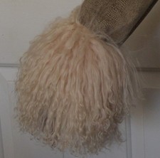 Real Cream Mongolian Tibetan lamb Fur Wrist Cuffs picture