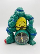 Vintage 1990 TMNT Leonardo Alarm Clock Figure Mirage Studios In Original Box picture