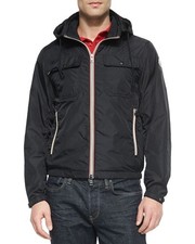 Moncler Lyon Men's Lightweight Zip Up Color Black Jacket Size 3 picture