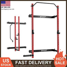 1000LBS Wall Mounted Folding Power Cage Squat Rack for Home Gym with Pull-Up Bar picture