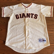 Vintage Majestic San Francisco Giants Jersey Large Cream MLB Made Korea picture