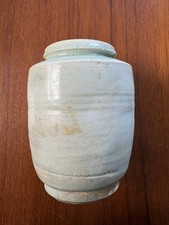Antique Chinese Gunpowder Or Bullet Jar Ming Dynasty Celadon Glazed picture