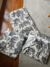 Vintage Toile Curtain Set Handmade French Country READ picture