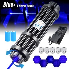 10W High Power Blue Burning Laser Torch Adjustable Visible Dot Pointer 450nm USA picture