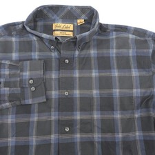 Roundtree & Yorke Gold Label Non-Iron Plaid Button Down Shirt Mens XL Blue Black picture