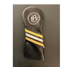 AM&E Butler Country Club PA Golf Driver Headcover 1908 Black Gold Leather MINT picture