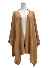 Atelier Nicole Miller Knit Wrap 100% Cashmere Camel OS picture