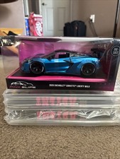 Jada Pink Slips Blue 2020 CHEVROLET CORVETTE LIBERTY WALK 1:24 VHTF🔥🔥🔥 picture