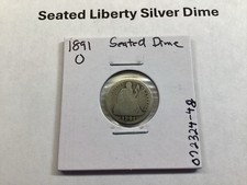 1891 O Seated Liberty Silver Dime Type 4 Resumed from New Orleans Mint 07232448u picture