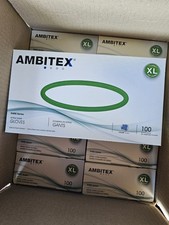Ambitex N400 Series Powder Free BLUE Nitrile Gloves XL Case of 1000 Ct (10 Pack) picture