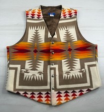 Vtg Pendleton Vest High Grade Western Wear Chief Joseph Aztec Navajo USA Made 44 picture