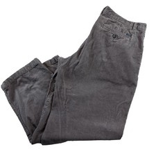 IZOD Corduroy Pants Mens 36x29 Gray Straight Fit 100% Cotton Casual Trousers picture