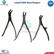Leksell-Stille Bone Rongeur Black Coated Set of 3 PCs Surgical Instruments picture