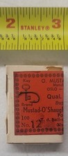 Mustad O'Shaughnessy Hooks, Size 12, 100 Count, 1 Box (New) 3408 picture