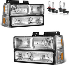 1992-1998 Chevy C10 C/K 1500 2500 3500 Silverado Tahoe Headlights Left Right picture